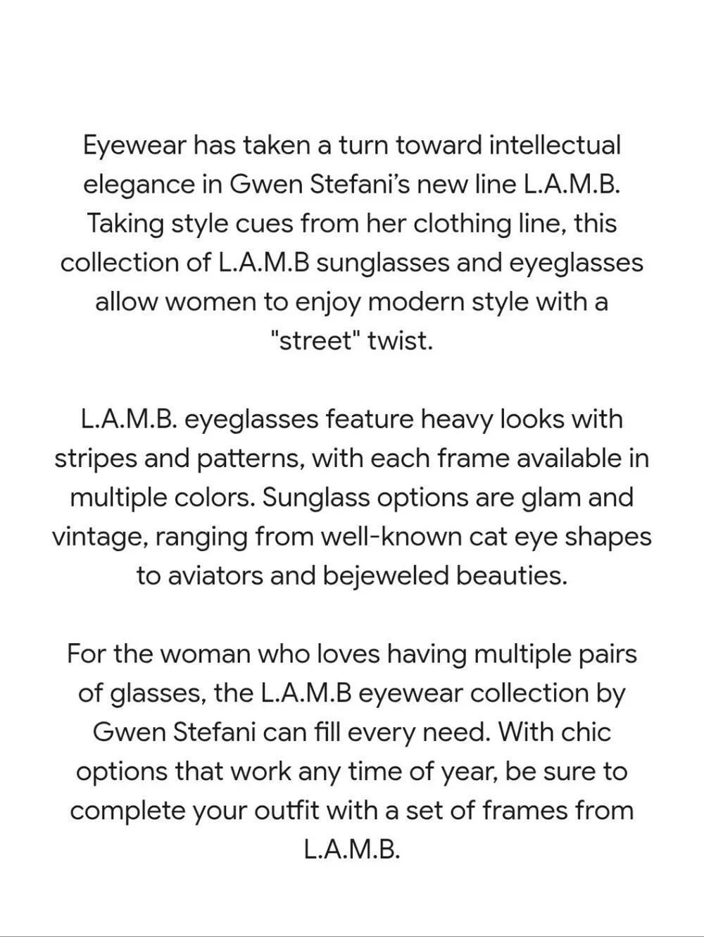 L.A.M.B. Black with Blue Nose Piece Round Frame Women's Eyeglasses LA082